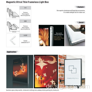 Benutzerdefinierte Panneau Publicitaire Werbung Outdoor Light Box